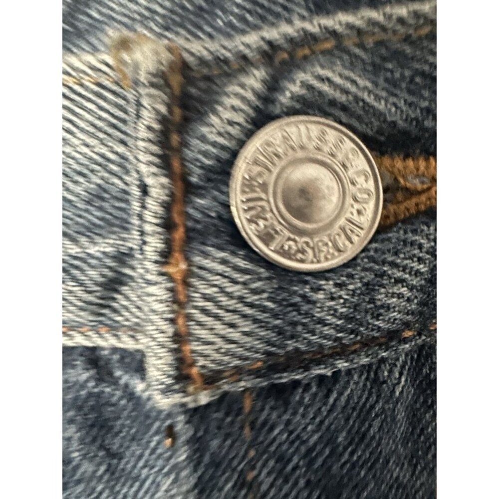 Vintage Levi’s Jean Shorts Cut Off Denim Zipper Fits Size 29 Redone In Amsterdam - Picture 4 of 5